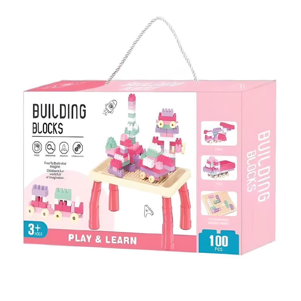 Kids Building Blocks Play & Learn Set – 100 Pieces